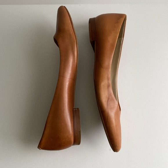 G.H. Bass & Co. Cognac Slip-On Flats Leather Upper Size 9.5 - Picture 6 of 11